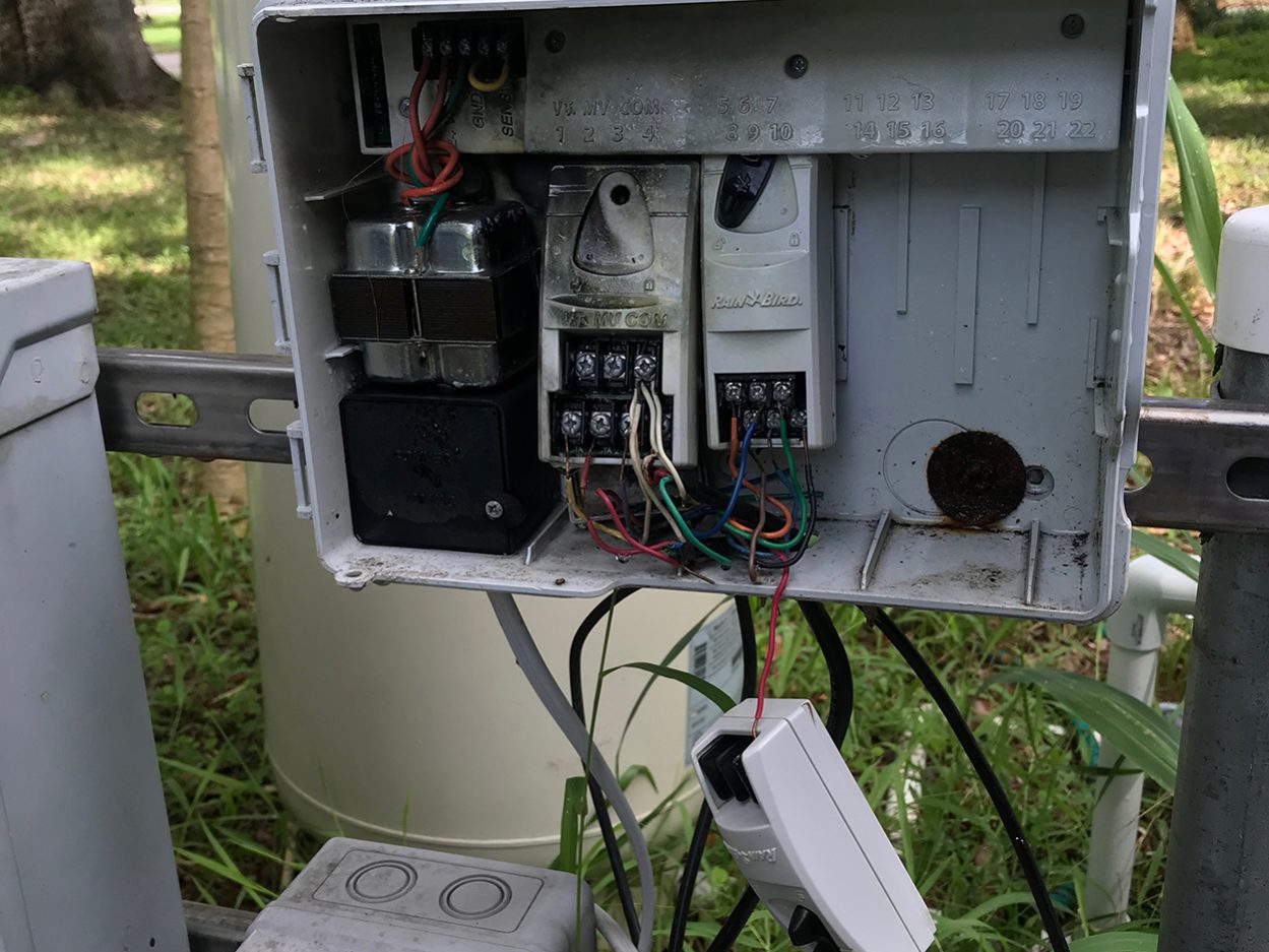 Lightning struck this clock and blew off the door and inner panel.