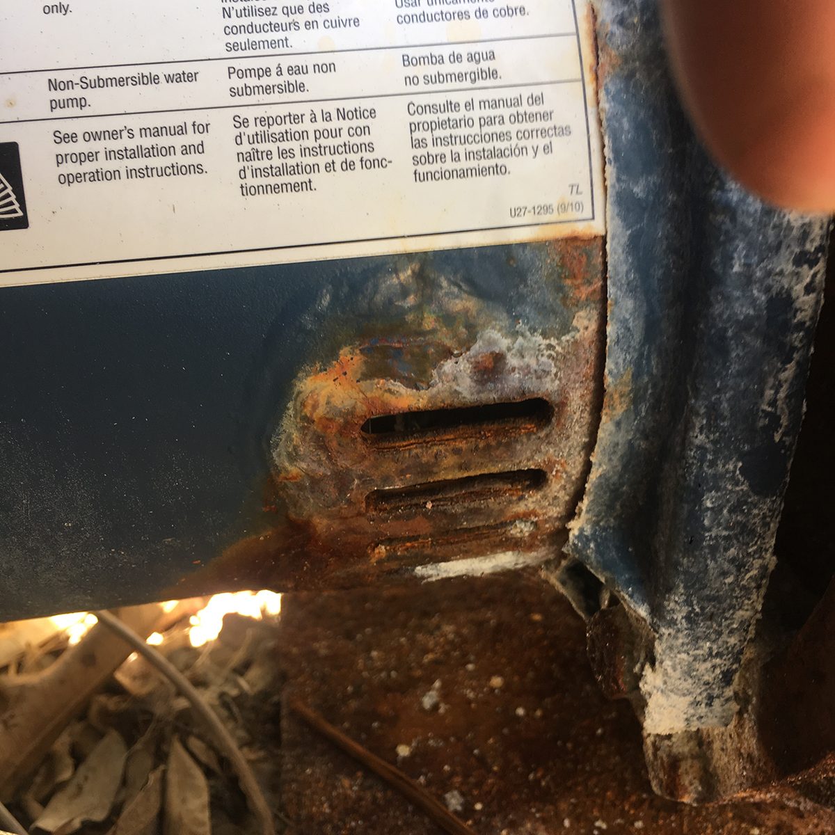 Salt and direct sunlight can take a toll on a pump